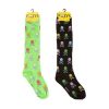 Colorful Skulls & cross bones knee high