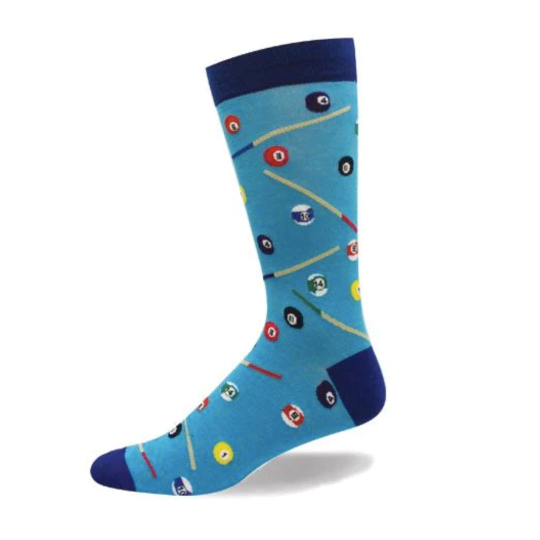 BILLIARDS COTTON SOCKS FUNNY CRAZY NOVELTY SOCKS SIZE 8-13